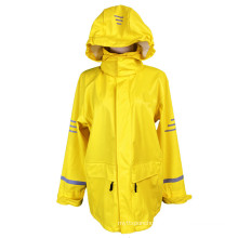 Factory OEM/ODM Yellow Raincoat Womens Stylish Rain Gear Jacket